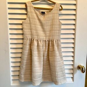 EUC Gap Kids Ivory/Cream Shimmer Dress Size 6/7 Small